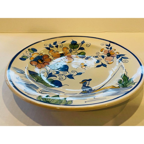 Colonial Williamsburg Delft Polychrome Chinoiserie 13" Round Platter - Picture 6 of 12